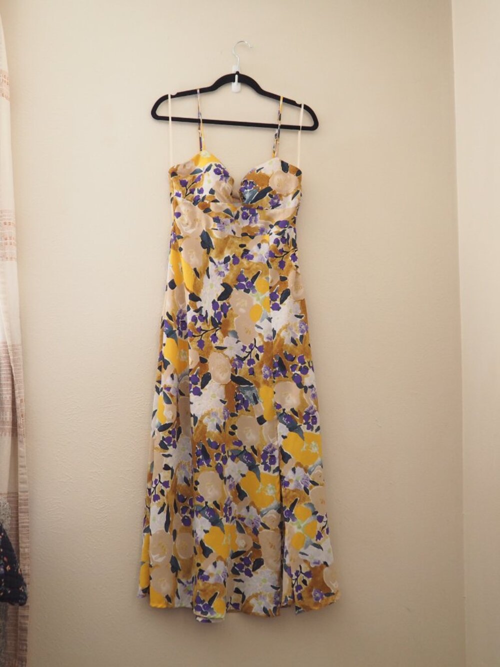Hello Molly Living With Grace Spaghetti Strap Abstract Floral Print Maxi Dress - Picture 5 of 10